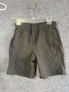 NOBULL Sweat Shorts Mens Medium Gray Jersey Drawstring Zip Pockets Gym Athletic